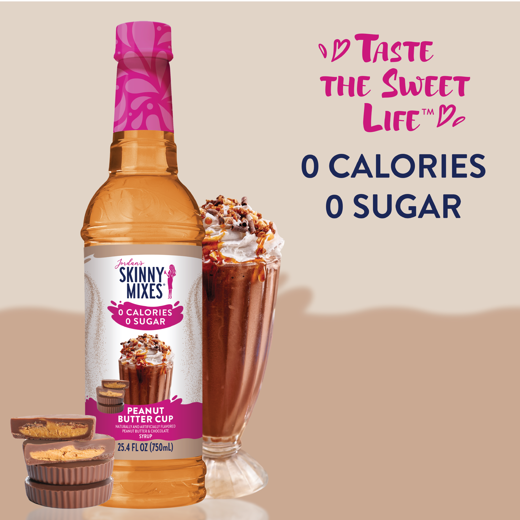 Sugar Free Peanut Butter Cup Syrup - Premium drink mix from Jordan's Skinny Mixes - Just $9.59! Shop now at Pat's Monograms