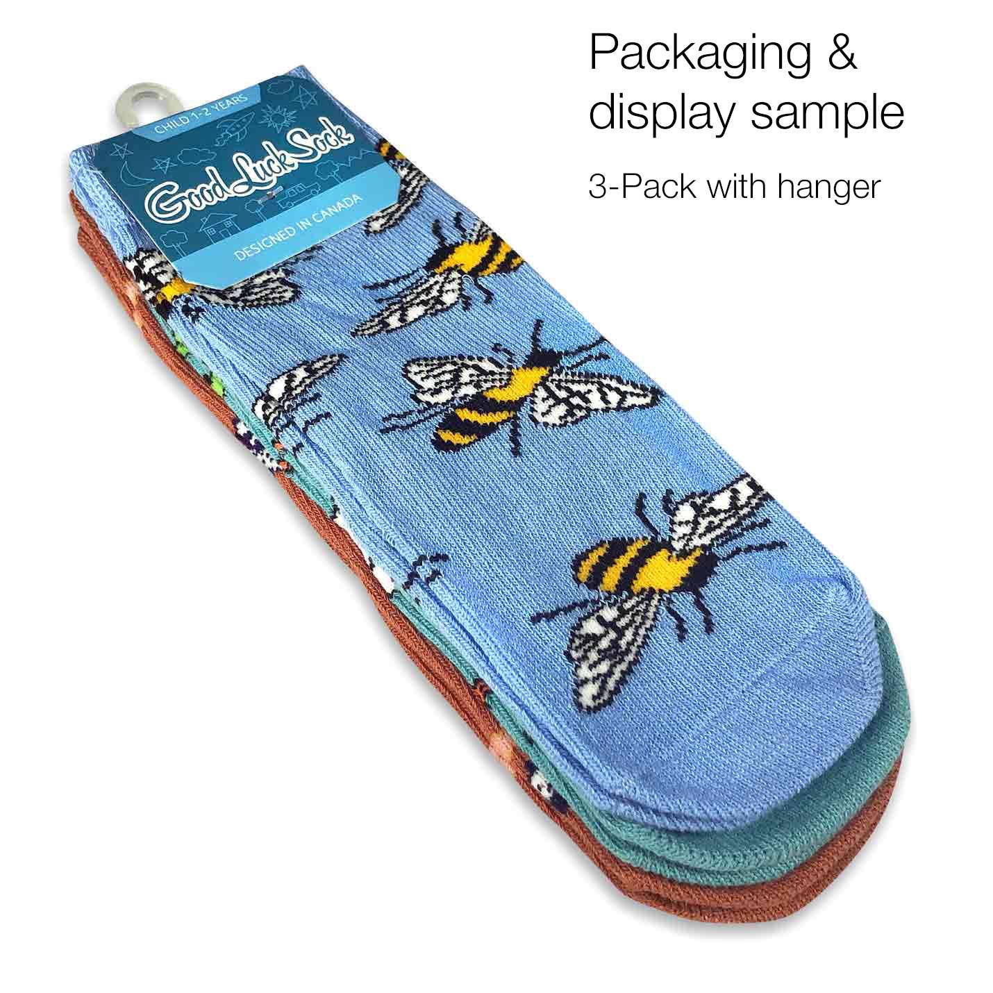 Butterflies, Hedgehogs and Ladybugs Kids Socks / 3-Pack - Premium  from Good Luck Sock - Just $11.95! Shop now at Pat's Monograms