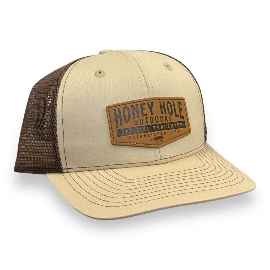 Snapback - Honey Hole Khaki/Brown Design - Premium Caps from Honey Hole Outdoors - Just $35! Shop now at Pat's Monograms