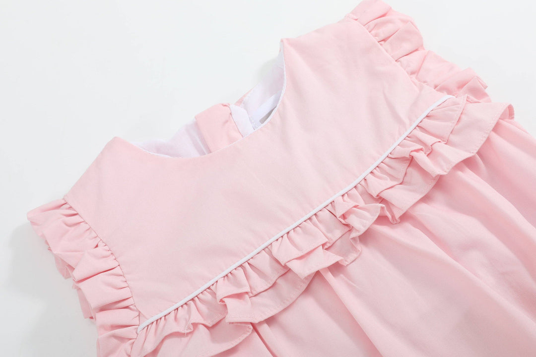 Pink Ruffle Jumper Romper - Premium Baby & Toddler Outfits from Lil Cactus - Just $38.95! Shop now at Pat's Monograms