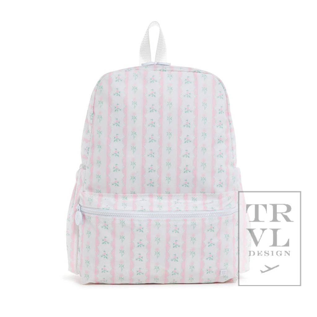 Backpacker - Ribbon Floral Pink - Premium Backpack from TRVL Design - Just $64.95! Shop now at Pat's Monograms