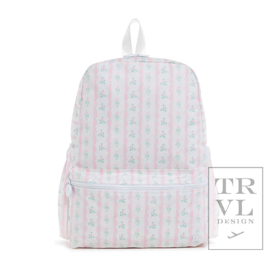 Backpacker - Ribbon Floral Pink - Premium Backpack from TRVL Design - Just $64.95! Shop now at Pat's Monograms