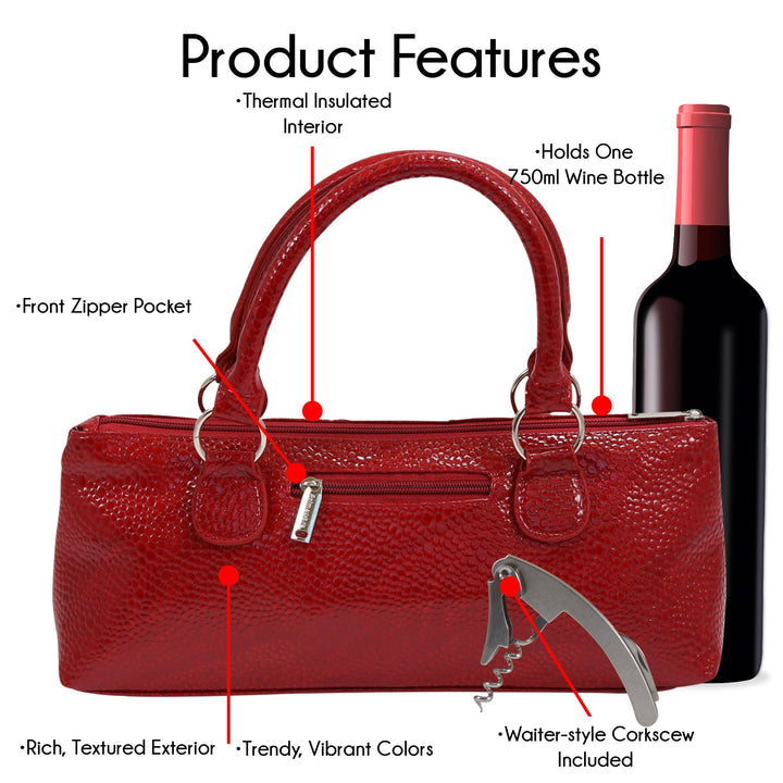 Wine Clutch | Wine Purse Serpentes Design - Premium Accessories from Primeware Inc. - Just $29.95! Shop now at Pat's Monograms