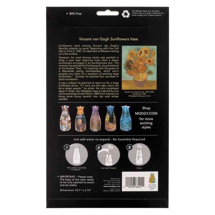 Modgy Expandable Vase - Van Gogh Sunflowers - Premium decor from Modgy - Just $9.95! Shop now at Pat's Monograms