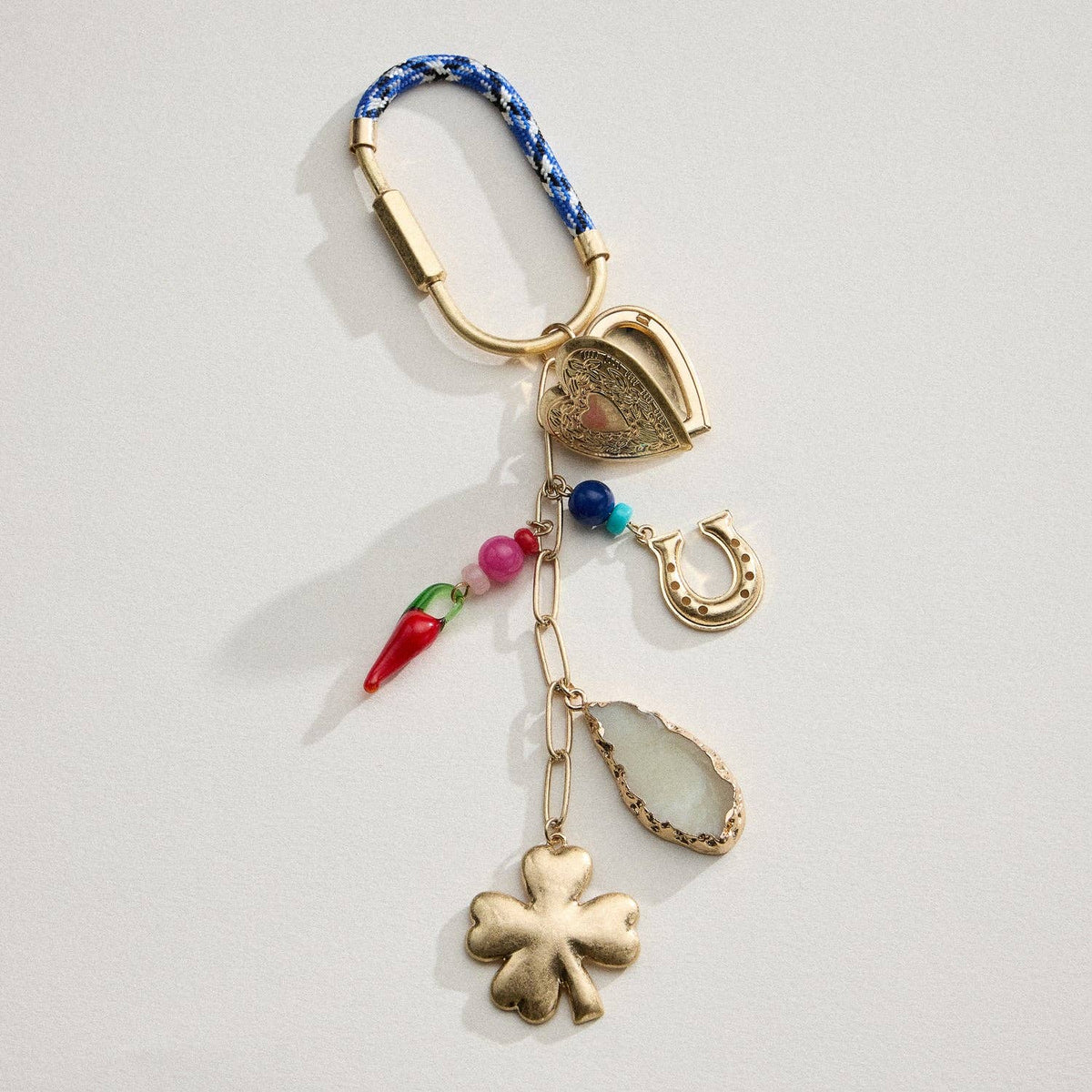 Gold Lucky Charm Keychain | Clover & Heart — Frem