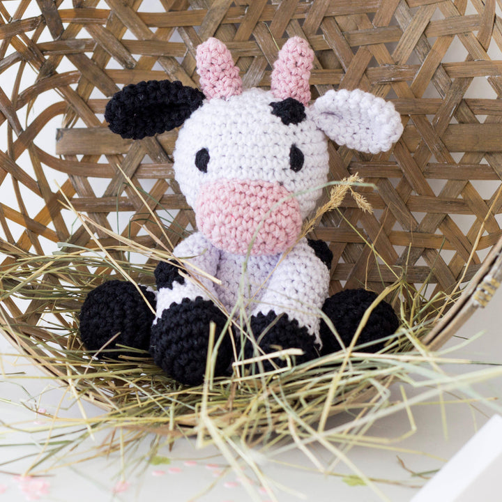 DIY Crochet Kit Cow Kirby - Premium Baby Gift from Hoooked - Just $11.94! Shop now at Pat's Monograms