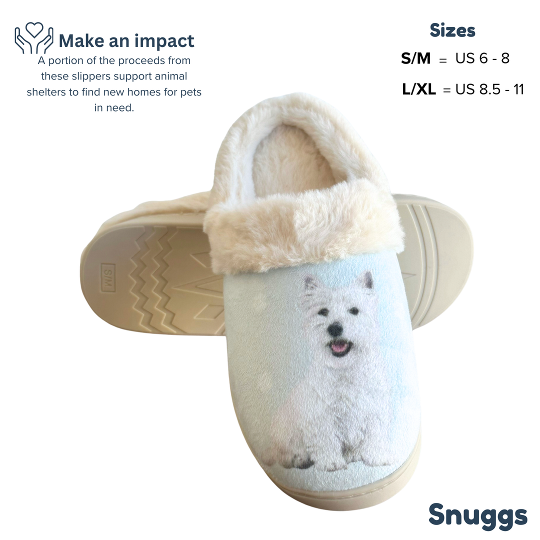 Westie Snuggs Slippers - Premium Slippers from E&S Pets - Just $24.95! Shop now at Pat's Monograms