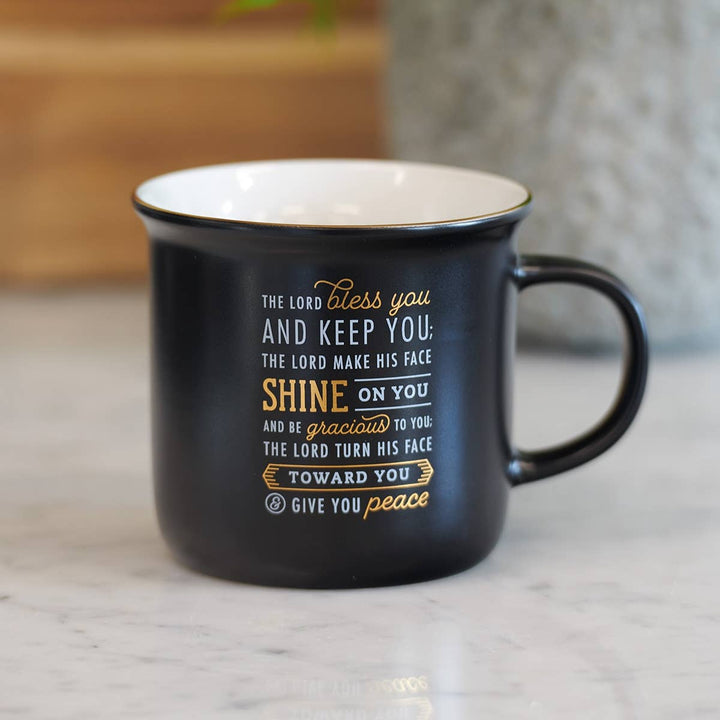Mug Camp Black/White Bless You & Keep You Num. 6:24-26 - Premium Christian Gift Items from Christian Art Gifts - Just $10.95! Shop now at Pat's Monograms
