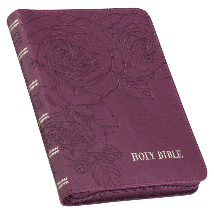 KJV Bible Compact Faux Leather, Merlot w/zipper - Premium Bible from Christian Art Gifts - Just $24.99! Shop now at Pat's Monograms