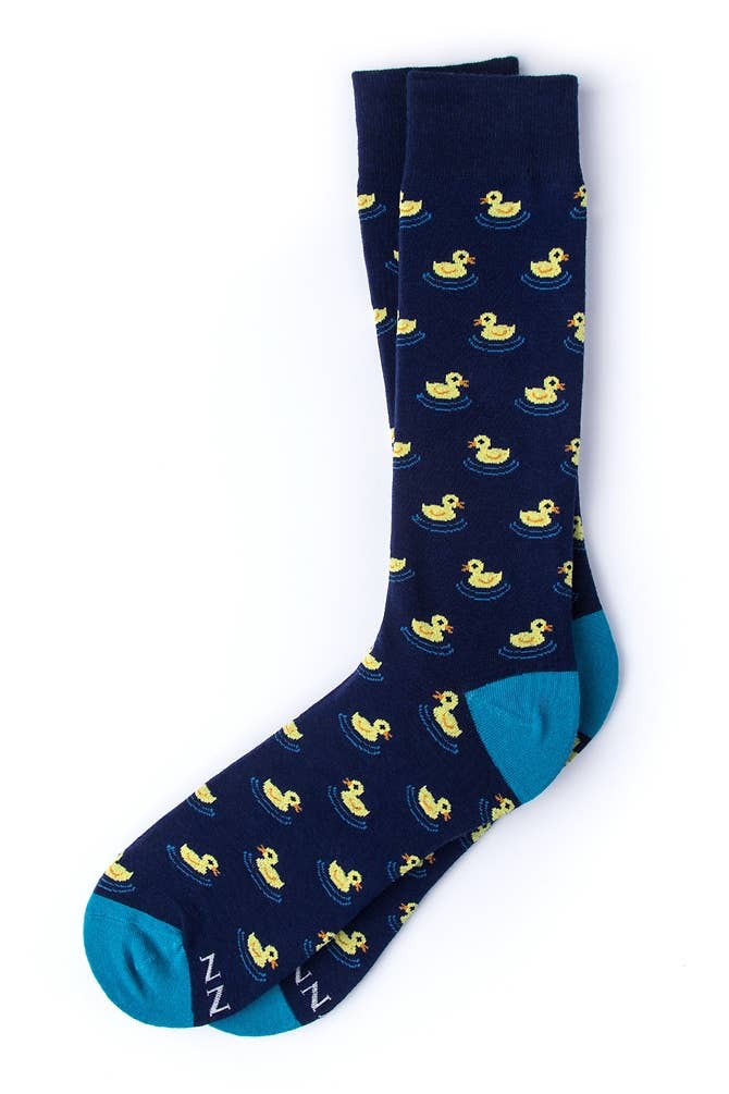 Feelin Ducky Sock - Navy Blue Carded Cotton - Premium socks from Alynn - Just $12.95! Shop now at Pat's Monograms
