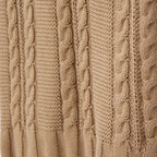 Luna Cable Knit Cotton Throw: Beige - Premium blankets from Tajik Home LLC - Just $54.95! Shop now at Pat's Monograms