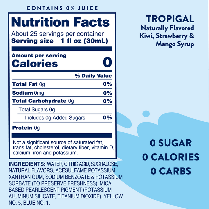 Sugar Free Tropigal™ Syrup - Premium drink mix from Jordan's Skinny Mixes - Just $8.99! Shop now at Pat's Monograms