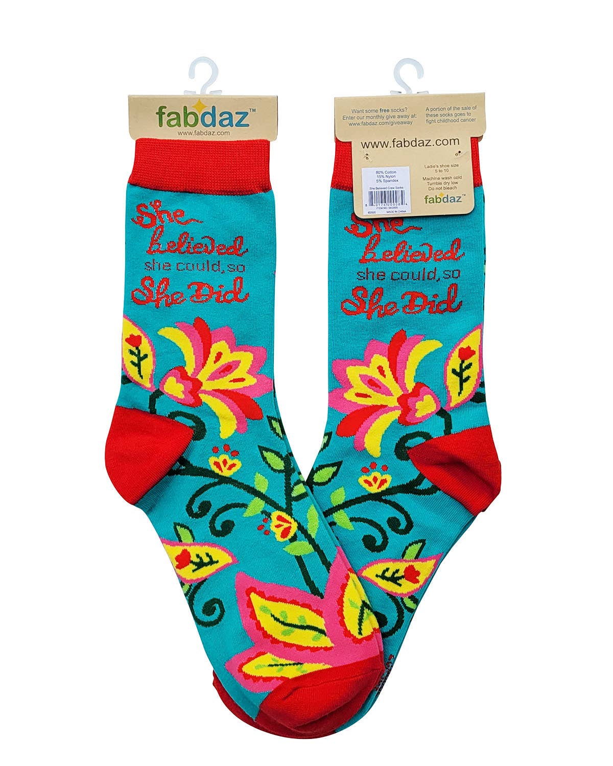 She Believed She Could, So She Did Women's Crew Socks - Premium Socks from Fabdaz - Just $12.95! Shop now at Pat's Monograms