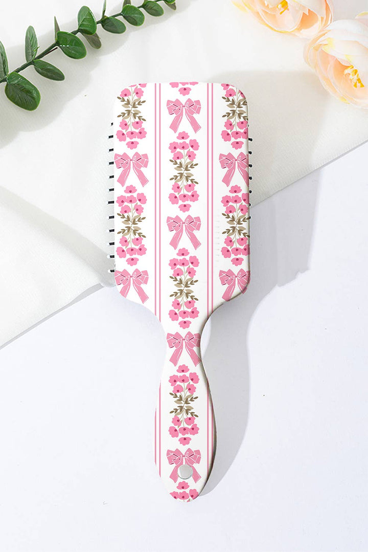 Floral Bow Print Long Handle Air Cushion Comb - Premium Accessories from Aapparella - Just $5! Shop now at Pat's Monograms