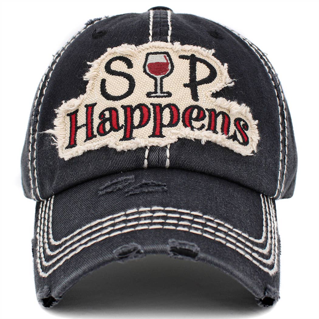 Sip Happens Hat - Premium hats from Your Fashion Wholesale - Just $19.95! Shop now at Pat's Monograms