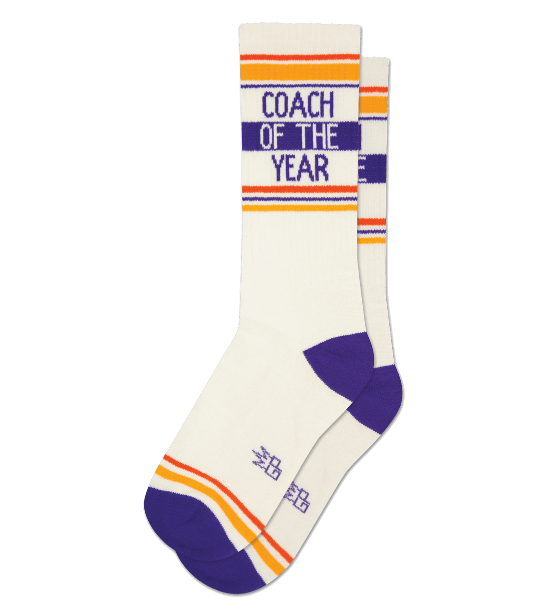 Coach Of The Year Gym Crew Socks - Premium Socks from Gumball Poodle - Just $12.95! Shop now at Pat's Monograms