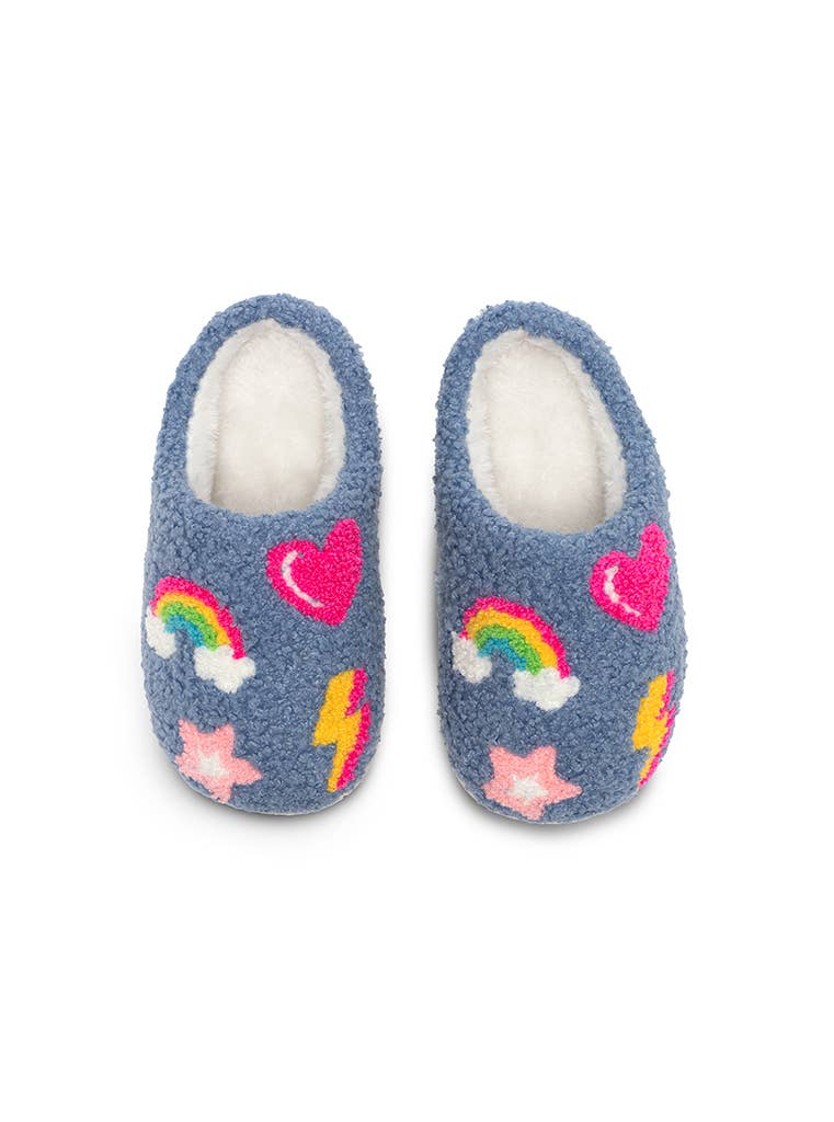 Indoor / Outdoor Slippers - Kids - Iconic Symbols - Blue - Premium houseshoes from Living Royal - Just $22.95! Shop now at Pat's Monograms