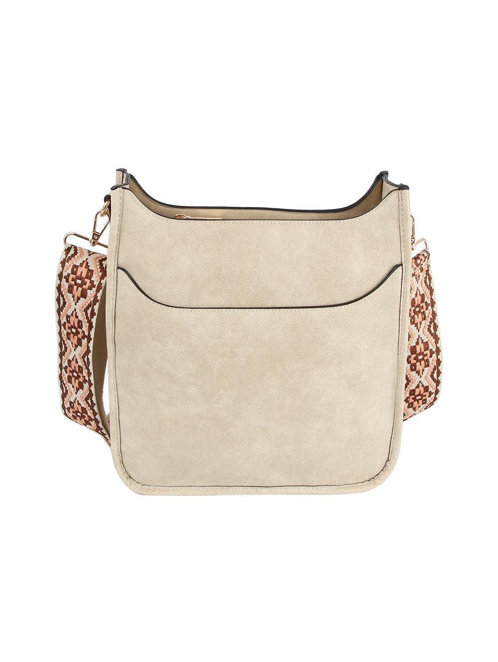 Front Pocket Stylized Strap Shoulder Bag - Premium handbag from Handbag Factory Corp - Just $42.95! Shop now at Pat's Monograms
