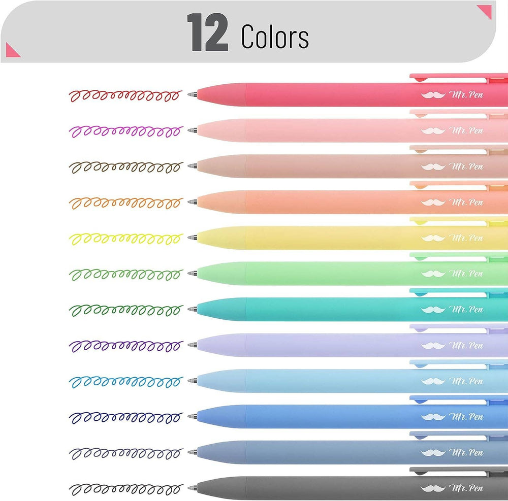 Mr. Pen 12-Pack Fast Dry Retractable Gel Pens - Premium Pens from Mr. Pen - Just $11.95! Shop now at Pat's Monograms