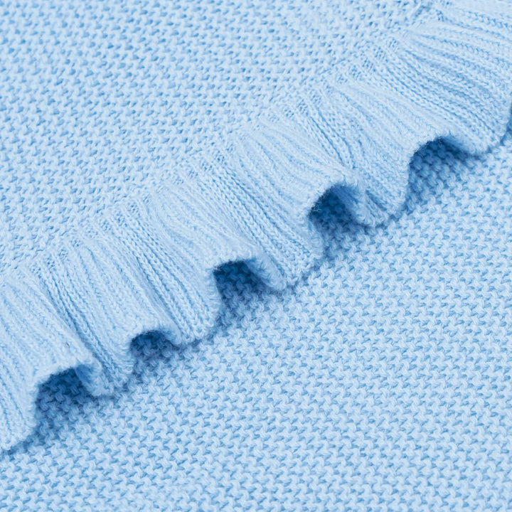 Ruffled Knit Baby Blanket - 100% Cotton - Premium Baby Blanket from SwaddleAn - Just $44.95! Shop now at Pat's Monograms
