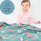 Muslin Quilt Baby & Kids Blanket Little Athlete Sporty - Premium Baby Blanket from LollyBanks - Just $29.95! Shop now at Pat's Monograms