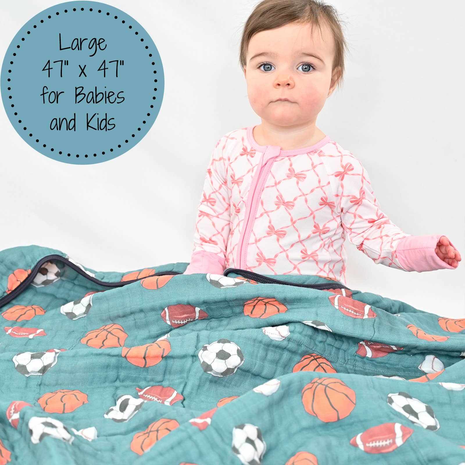 Muslin Quilt Baby & Kids Blanket Little Athlete Sporty - Premium Baby Blanket from LollyBanks - Just $29.95! Shop now at Pat's Monograms