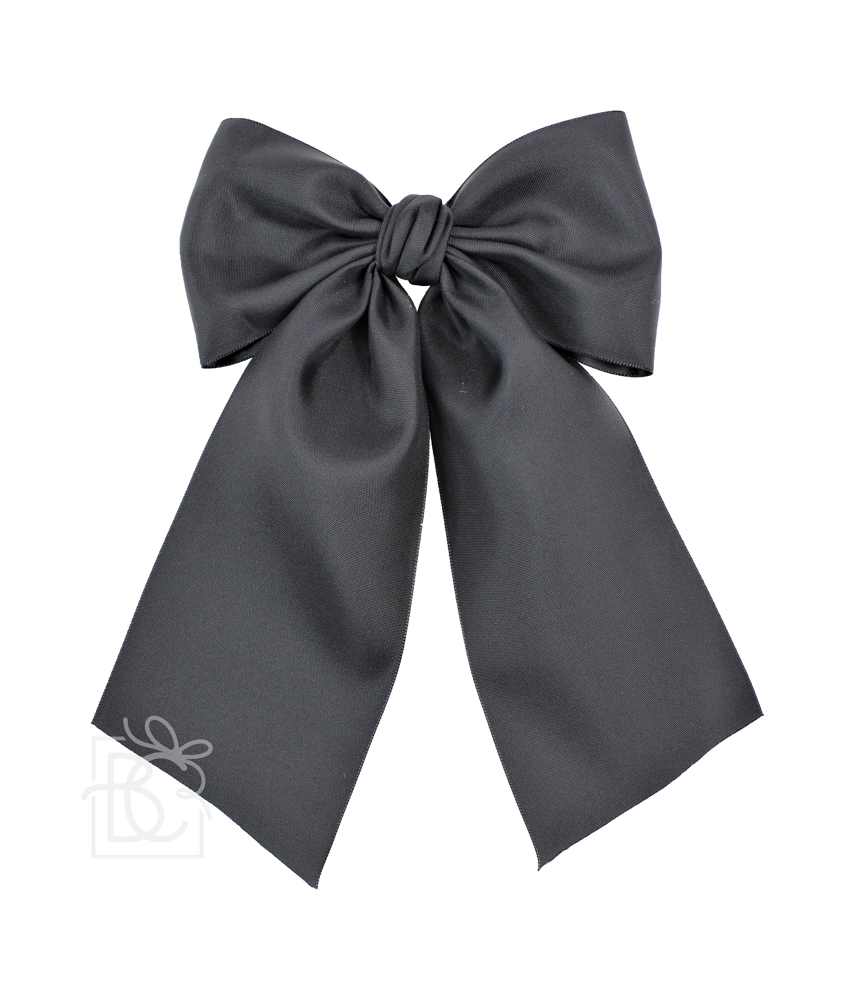 Matte Satin Longtail Hair Bow with Euro Knot - Premium Hairbows from Beyond Creations, LLC - Just $19.95! Shop now at Pat's Monograms