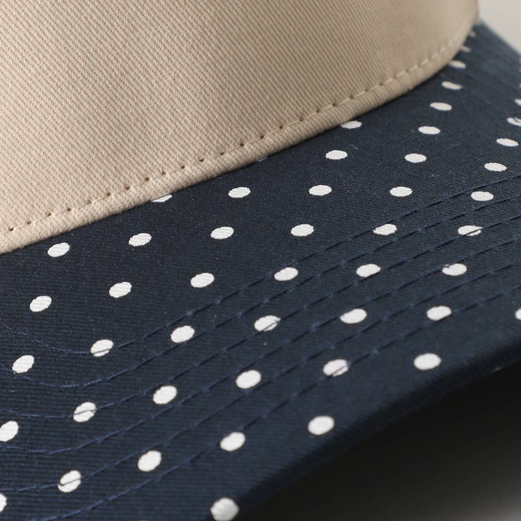 SMALL POLKA DOT Brim Two-Tone Trucker Hat — Fashion City