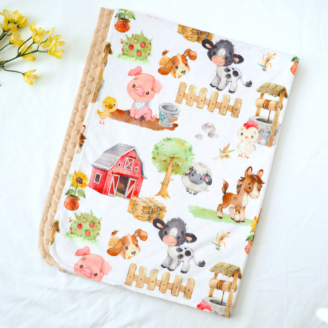 Baby & Toddler Minky Blanket - Farm Animals - Premium  from Honey Lemonade - Just $42.95! Shop now at Pat's Monograms