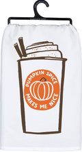 Kitchen Towel - Pumpkin Spice Makes Me Nice - Premium Kitchen Towel from Primitives by Kathy - Just $8.95! Shop now at Pat's Monograms