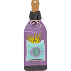 Bottle Sock - Wine Happier Than A French Fry - Premium wine accessories from Primitives by Kathy - Just $5.95! Shop now at Pat's Monograms