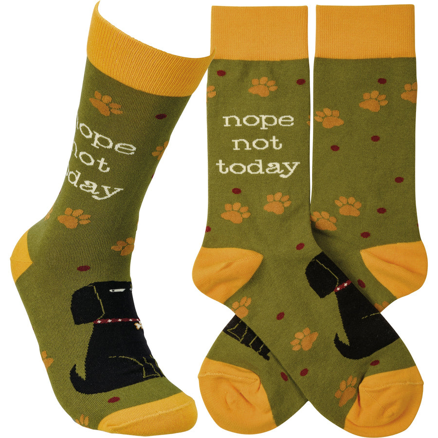 Nope Not Today - Premium Socks from Primitives by Kathy - Just $7.95! Shop now at Pat's Monograms