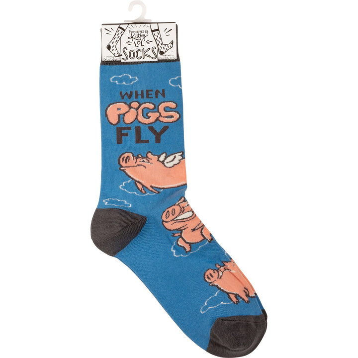 Socks - When Pigs Fly - Premium Socks from Primitives by Kathy - Just $7.95! Shop now at Pat's Monograms