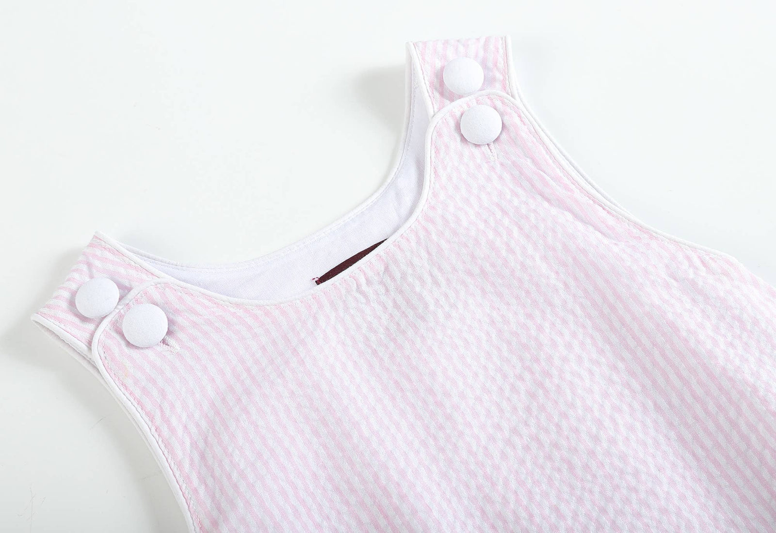 Pink Seersucker Bubble Romper - Premium Baby & Toddler Outfits from Lil Cactus - Just $32.95! Shop now at Pat's Monograms