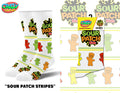 Sour Patch Stripes - Mens Crew Folded - Premium Socks from Crazy Socks - Just $8! Shop now at Pat's Monograms