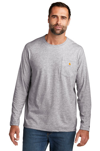 Carhartt Force® Long Sleeve Pocket T-Shirt - CT106656 - Premium Workwear from Carhartt - Just $42.95! Shop now at Pat's Monograms