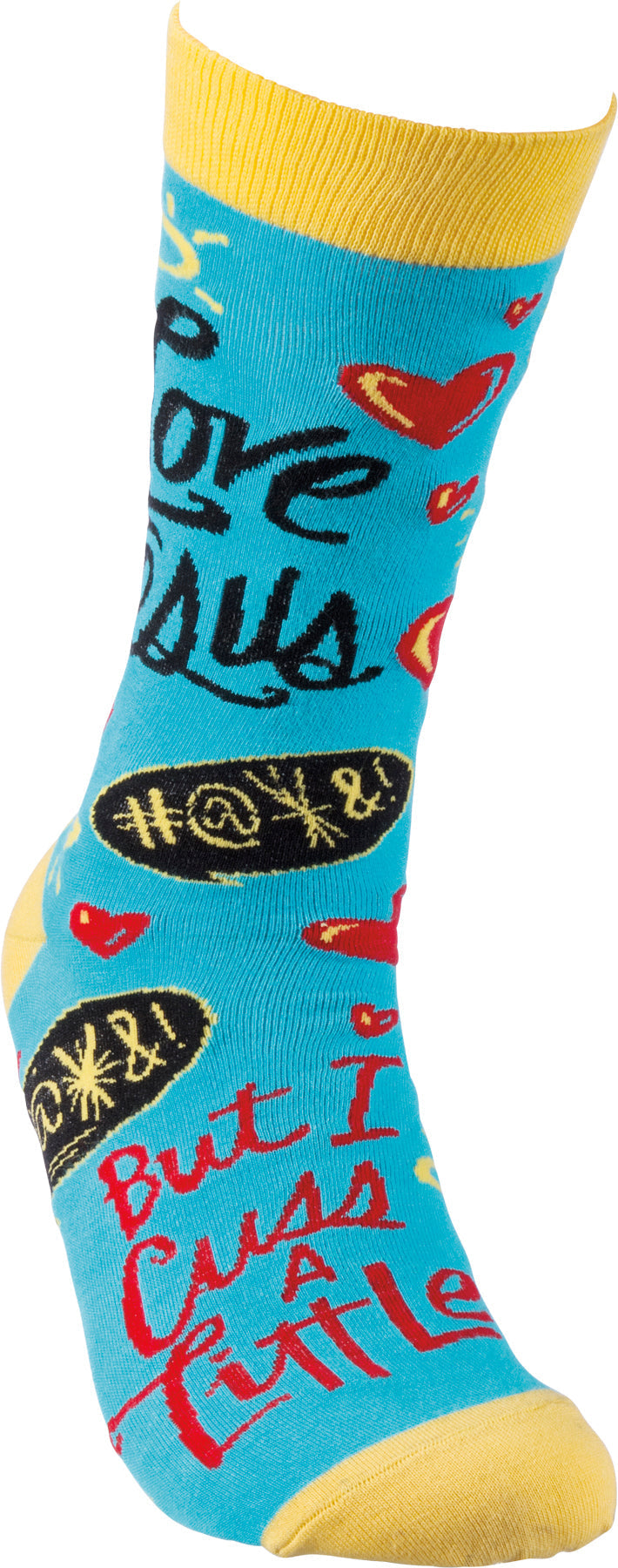 Socks - I Love Jesus But I Cuss A Little - Premium Socks from Primitives by Kathy - Just $10.95! Shop now at Pat's Monograms