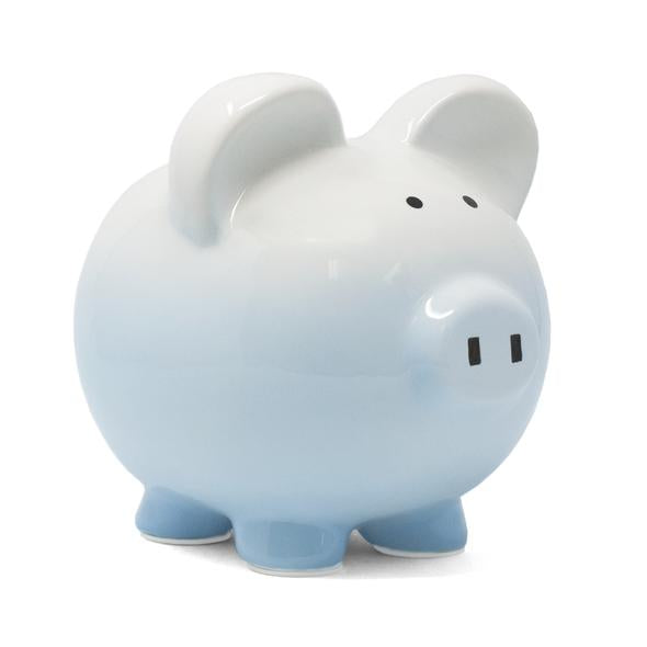 Blue Ombre Piggy Bank - Premium Baby Gift from Child To Cherish® - Just $34.95! Shop now at Pat's Monograms