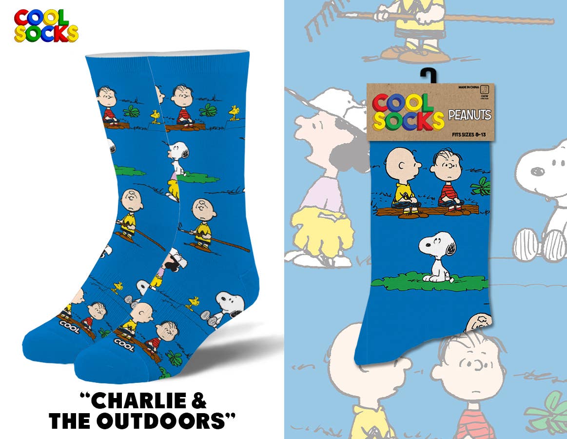 Charlie & The Outdoors - Mens Crew Folded - Premium Socks from Cool Socks - Just $12.99! Shop now at Pat's Monograms