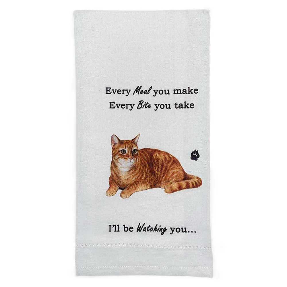Orange Tabby Cat Kitchen Towel - Premium  from E&S Pets - Just $10.95! Shop now at Pat's Monograms
