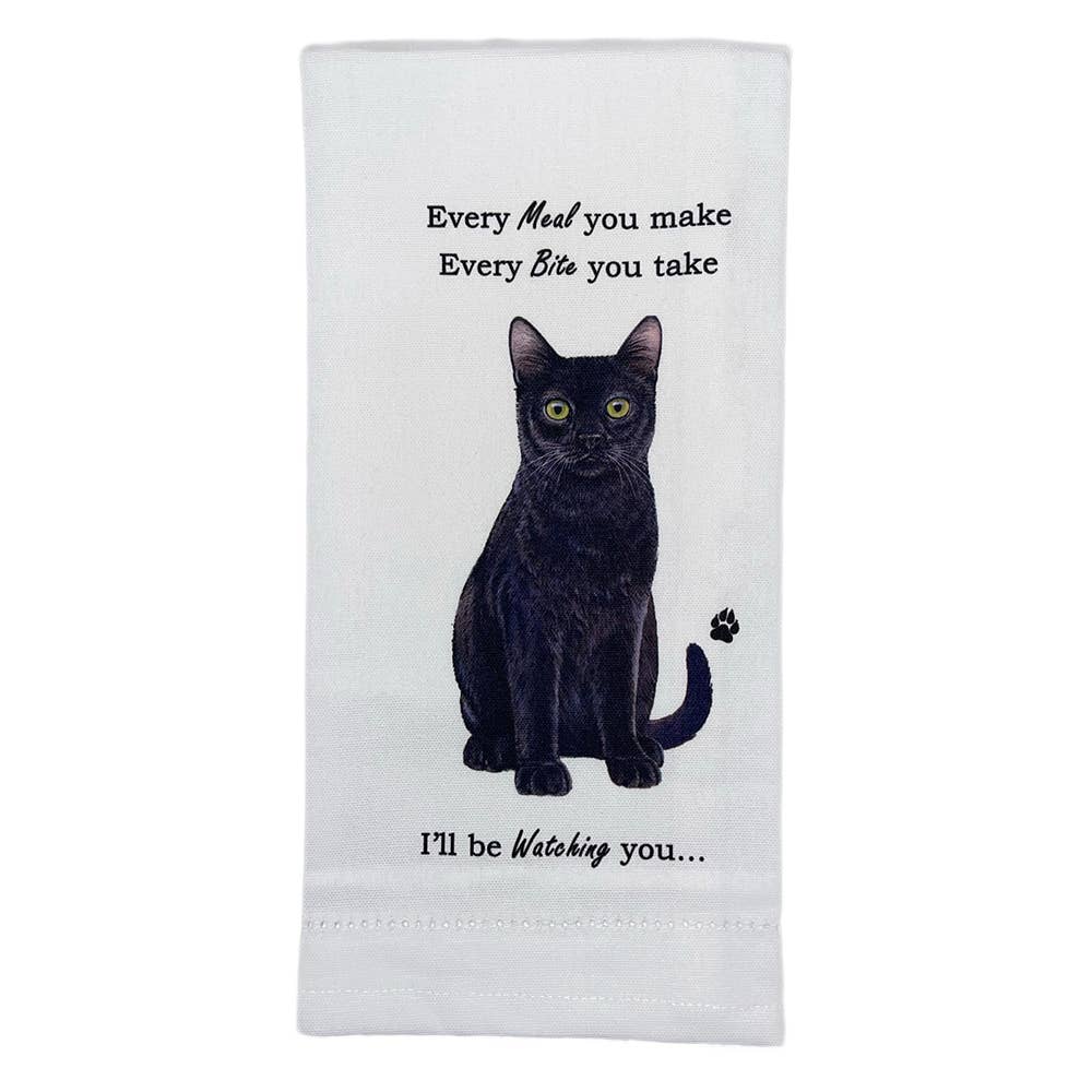 Black Cat Kitchen Towel - Premium Dish Towel from E&S Pets - Just $10.95! Shop now at Pat's Monograms