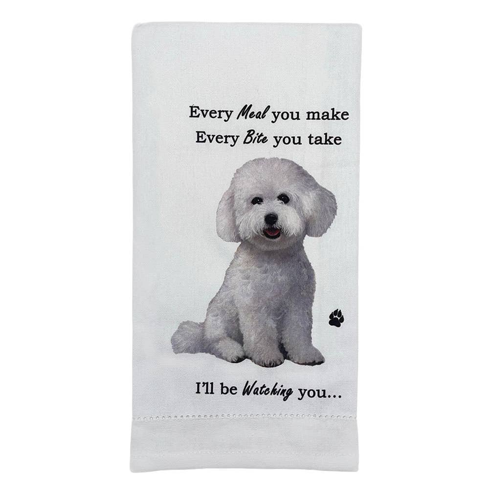 Bichon Frise Kitchen Towel - Premium Kitchen Towels from E&S Pets - Just $10.95! Shop now at Pat's Monograms