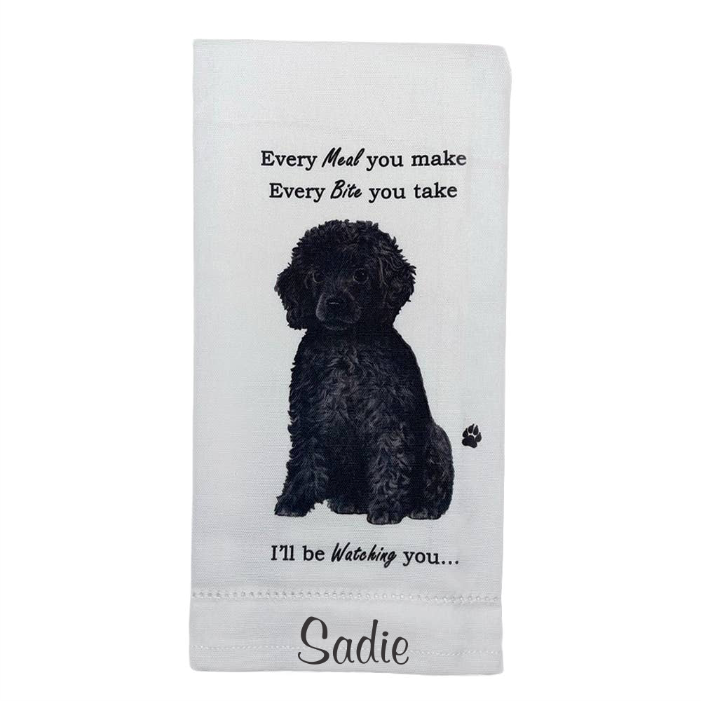 Black Poodle Kitchen Towel - Premium Kitchen Towels from E&S Pets - Just $10.95! Shop now at Pat's Monograms