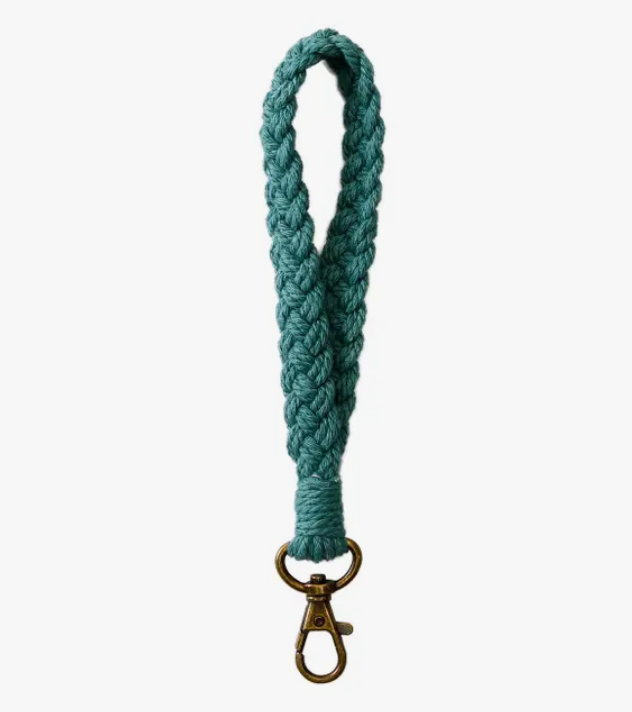 Macrame Flat Braided Wristlet Keychain - Premium  from Adorro - Just $7.5! Shop now at Pat's Monograms