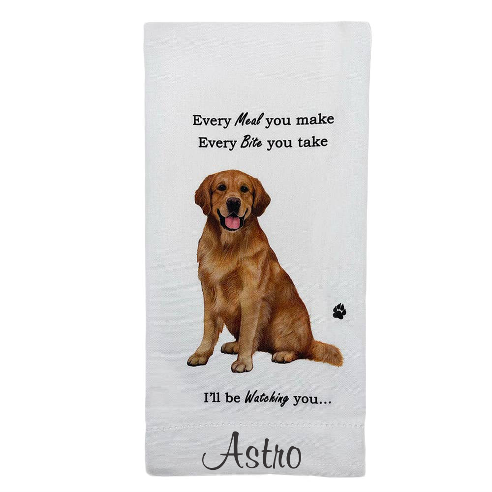 Golden Retriever Kitchen Towel - Premium Kitchen Towels from E&S Pets - Just $10.95! Shop now at Pat's Monograms