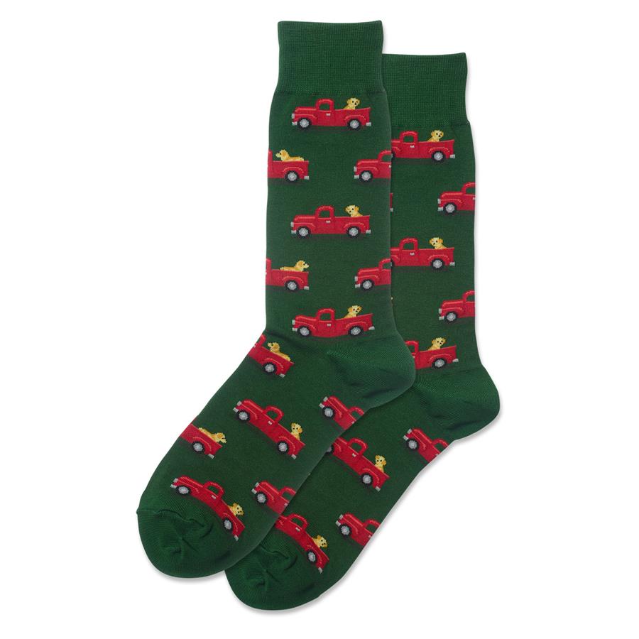 Dog in Pickup Truck Crew Socks - Premium Socks from Hotsox - Just $9.95! Shop now at Pat's Monograms
