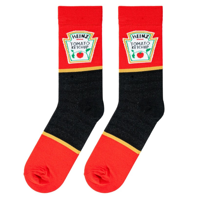 Heinz Ketchup Crew Socks - Premium Socks from Crazy Socks - Just $7.0! Shop now at Pat's Monograms