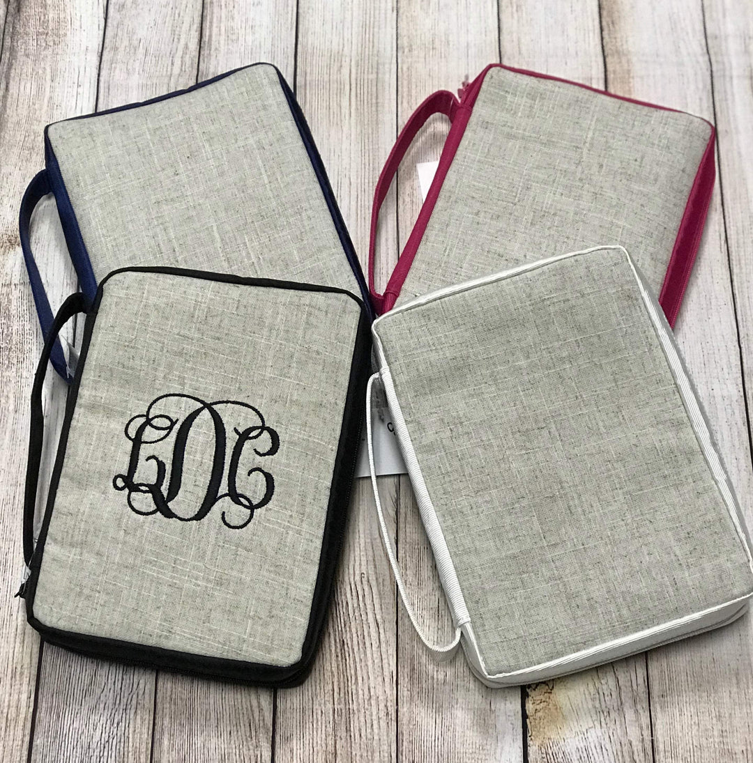 Linen Bible Cover - Premium Accessories from Mainstreet - Just $16.00! Shop now at Pat's Monograms