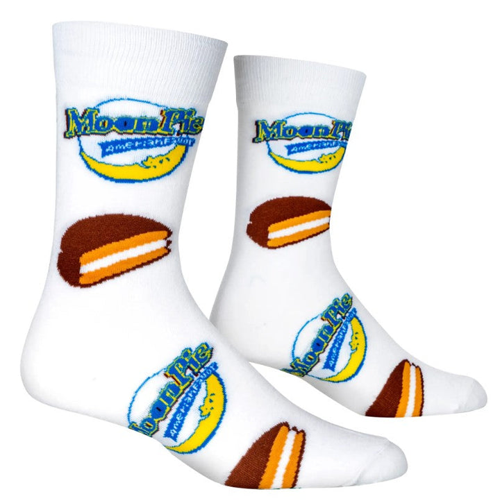 Moon Pie Crew Socks - Premium Socks from Crazy Socks - Just $7.0! Shop now at Pat's Monograms