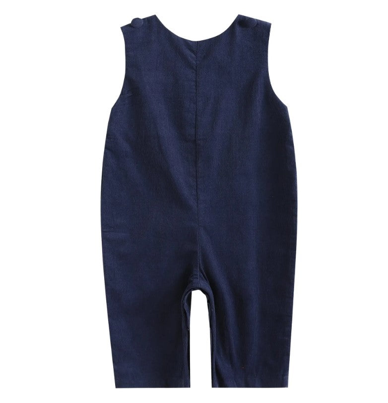 Dark Blue Corduroy Nativity Smocked Overalls - Premium Baby & Toddler Dresses from Lil Cactus - Just $32.95! Shop now at Pat's Monograms